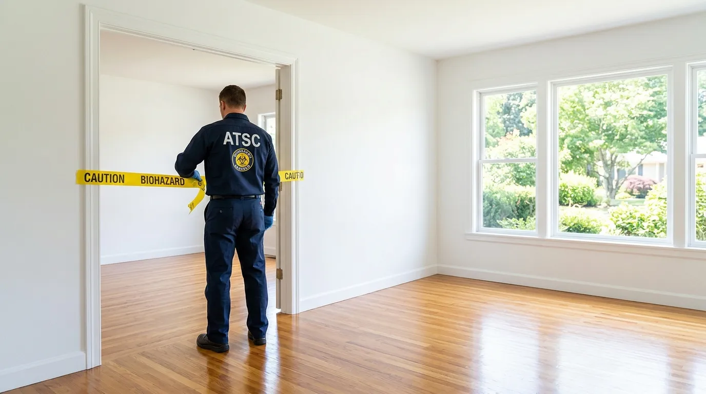 Certified biohazard cleanup crew performing Decomposition Cleanup in Springfield